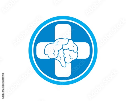 Brain illustration vector icon Logo design