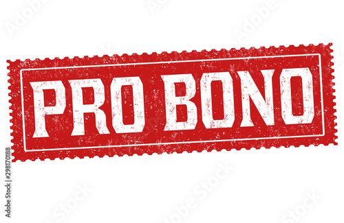 Pro bono sign or stamp