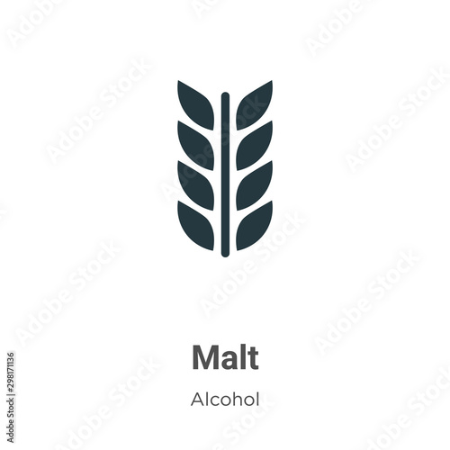 Malt vector icon on white background. Flat vector malt icon symbol sign from modern alcohol collection for mobile concept and web apps design.