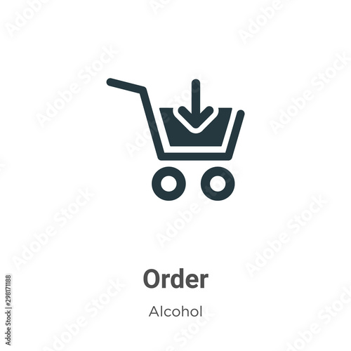 Order vector icon on white background. Flat vector order icon symbol sign from modern alcohol collection for mobile concept and web apps design. photo