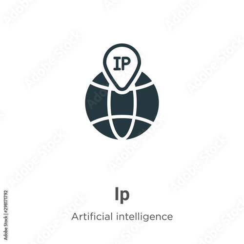 Ip vector icon on white background. Flat vector ip icon symbol sign from modern big data collection for mobile concept and web apps design.