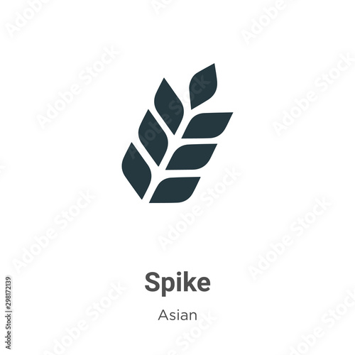 Spike vector icon on white background. Flat vector spike icon symbol sign from modern asian collection for mobile concept and web apps design. photo