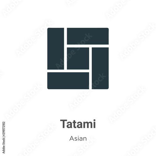 Tatami vector icon on white background. Flat vector tatami icon symbol sign from modern asian collection for mobile concept and web apps design.