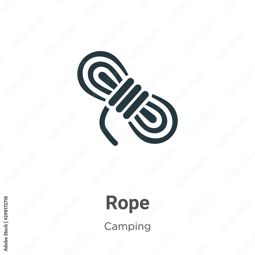 Rope vector icon on white background. Flat vector rope icon symbol sign ...