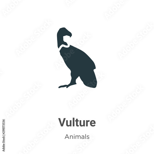 Vulture vector icon on white background. Flat vector vulture icon symbol sign from modern animals collection for mobile concept and web apps design.