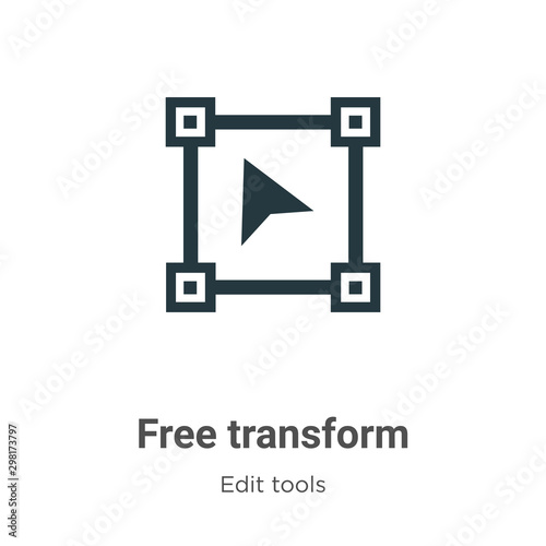 Free transform vector icon on white background. Flat vector free transform icon symbol sign from modern edit tools collection for mobile concept and web apps design.