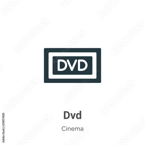 Dvd logo vector icon on white background. Flat vector dvd logo icon symbol sign from modern cinema collection for mobile concept and web apps design.