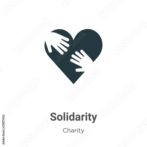 Solidarity vector icon on white background. Flat vector solidarity icon symbol sign from modern charity collection for mobile concept and web apps design.