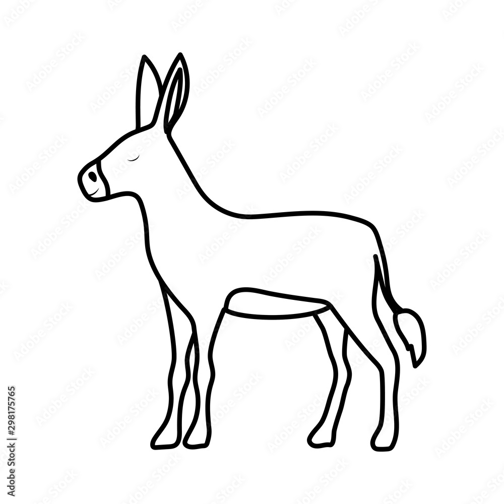 cute donkey manger animal character cute donkey manger animal character