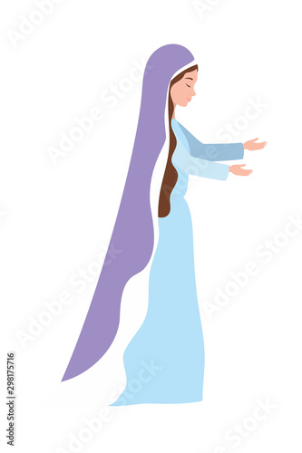 cute mary virgin manger characters