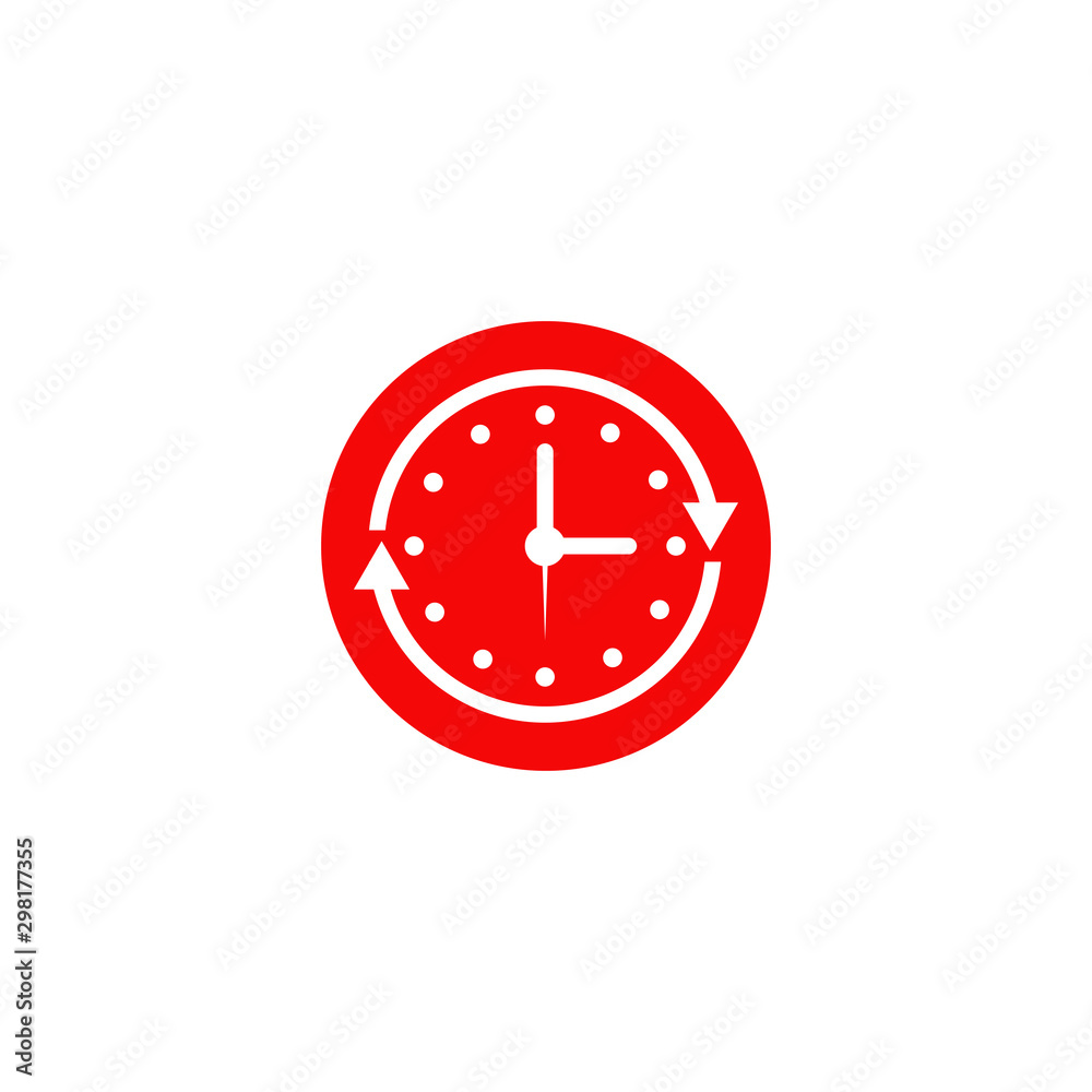 Clock icon logo design vector illustration template Clock icon logo design vector illustration template