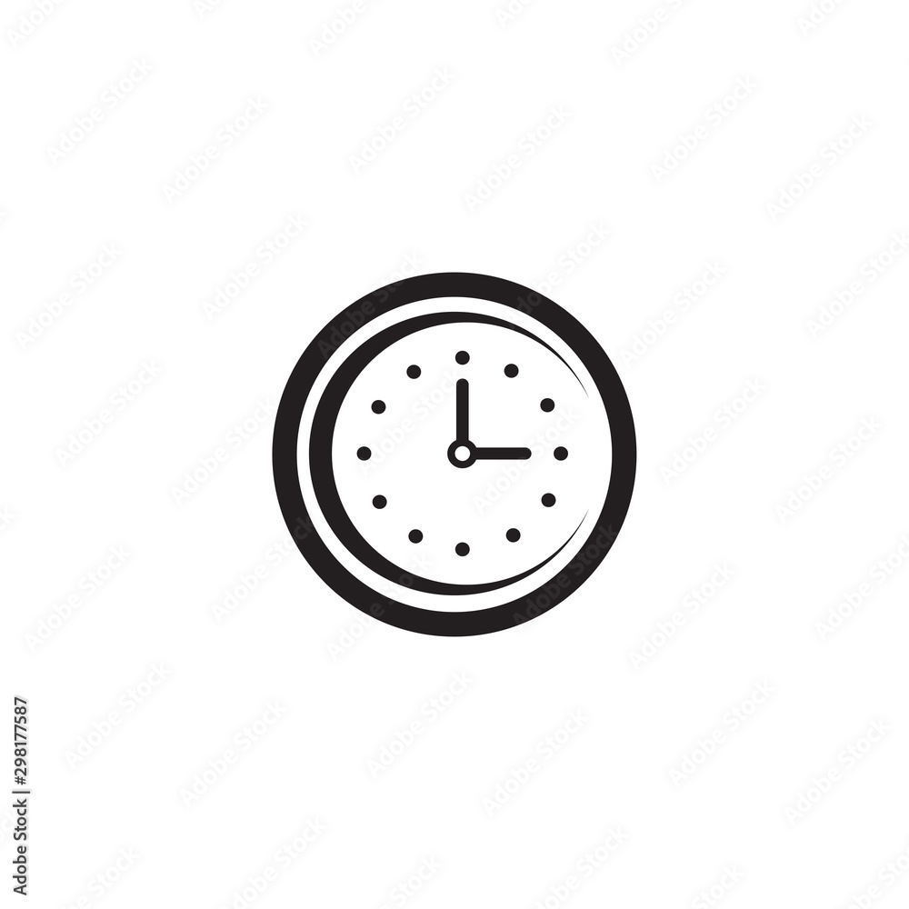 Clock icon logo design vector illustration template Clock icon logo design vector illustration template