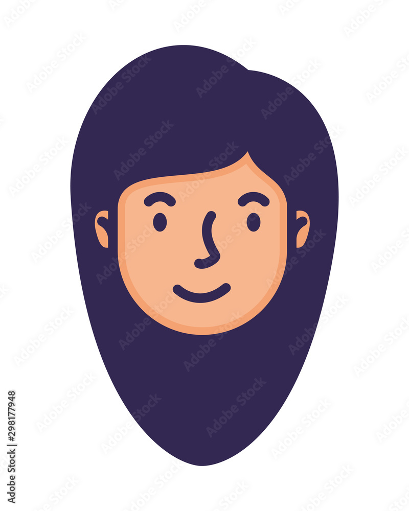 head woman face avatar character head woman face avatar character