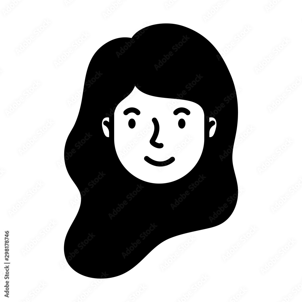 head woman face avatar character head woman face avatar character
