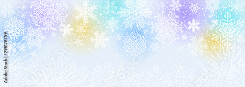 雪の結晶　ブルーパステル