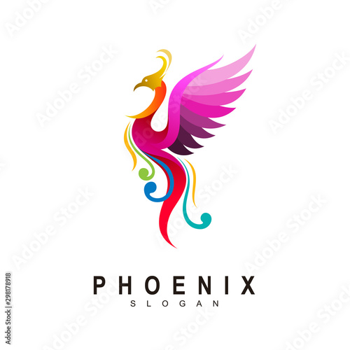 Phoenix logo concept, best phoenix bird logo design