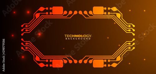 Abstract futuristic digital technology background. Circuit board design background. Vector illustration eps 10.