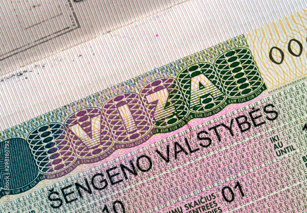 Obraz premium Schengen visa