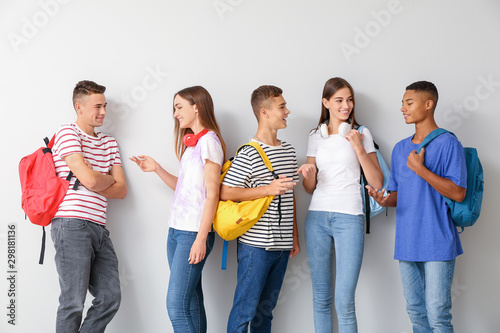 Portrait of cool teenagers ...