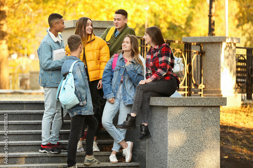 Group of teenage students o...