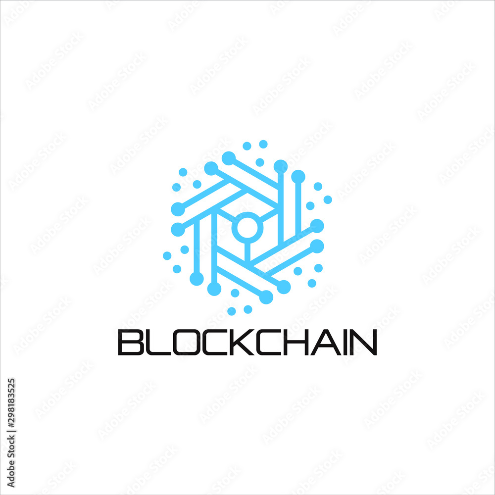 Fototapeta premium Blockchain Logo Template. Technology Vector Design