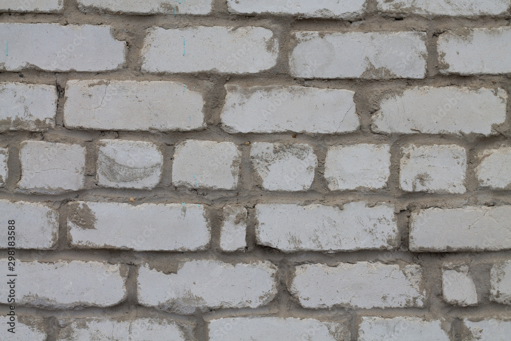 Brick wall texture. copy space, top view, flat lay, background with blank space for text
