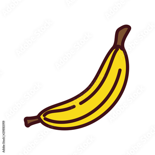 fresh fruit banana pop art style