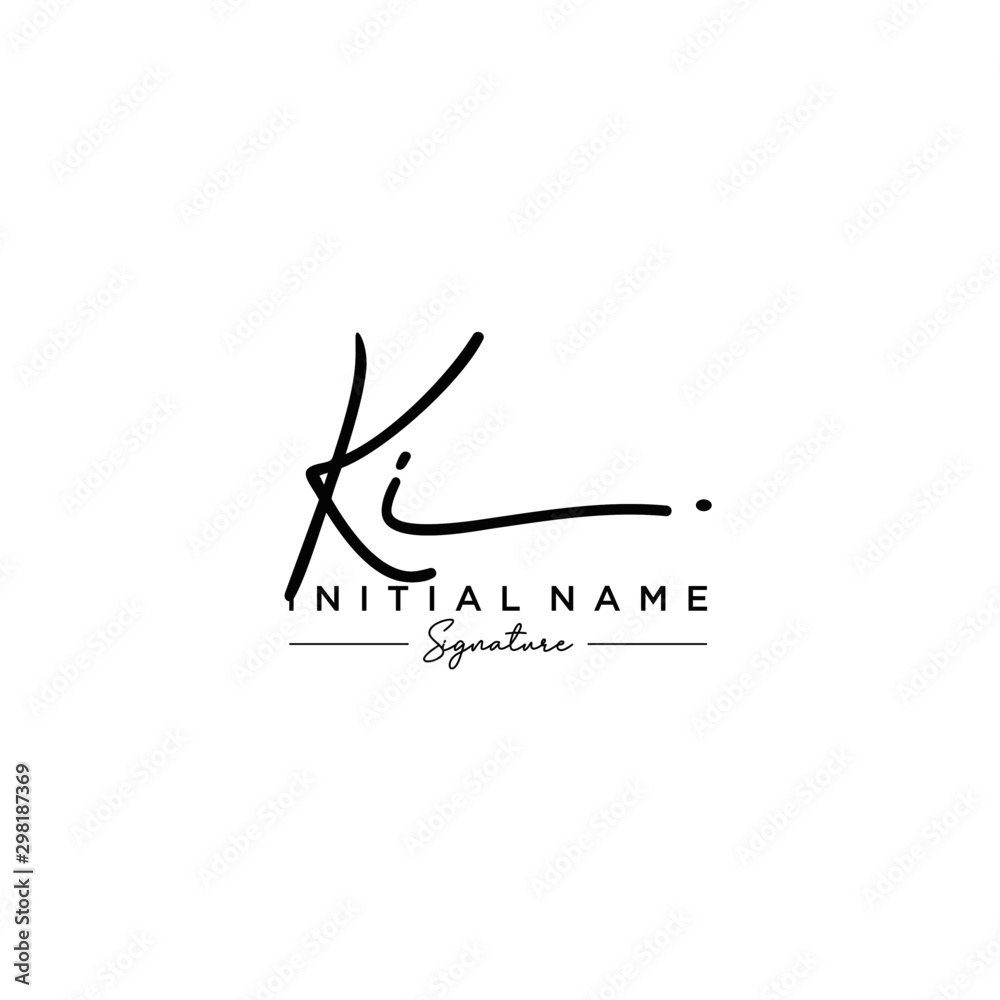 Letter KI Signature Logo Template Vector Letter KI Signature Logo Template Vector