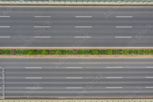Wallpaper Mural Aerial view of wide urban road top view Torontodigital.ca