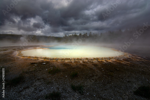 Geyer in the upper basin of Yellowstone National Park, Wyoming