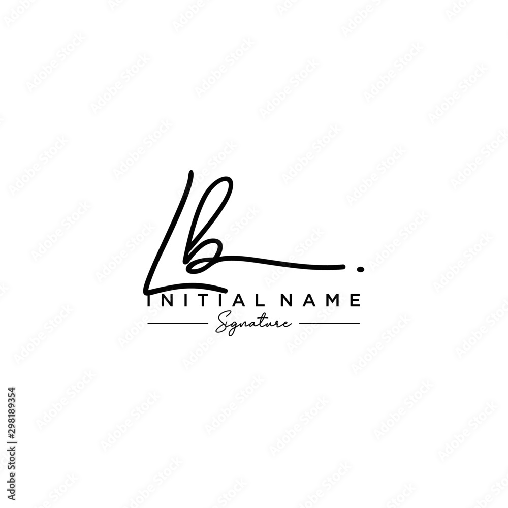 Letter LB Signature Logo Template Vector Letter LB Signature Logo Template Vector