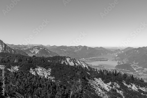 View from the Katrin. The Katrin is a mountain in Upper Austria near Bad Ischl and belongs to the Katergebirge photo