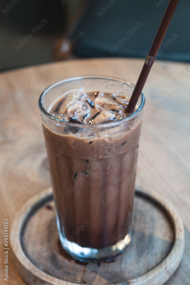 Iced coffee in coffee shop Iced coffee in coffee shop