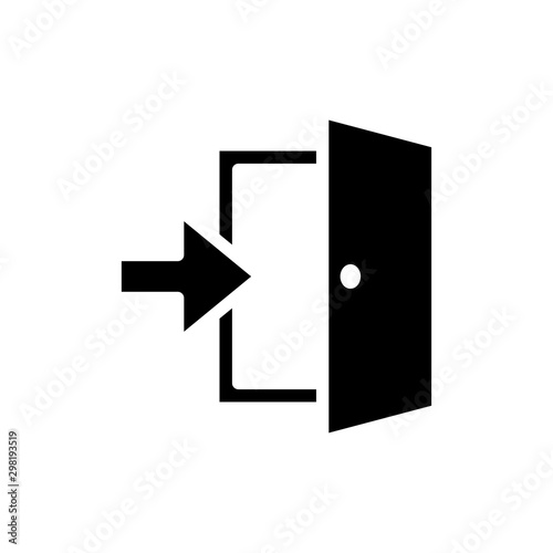 Door icon trendy