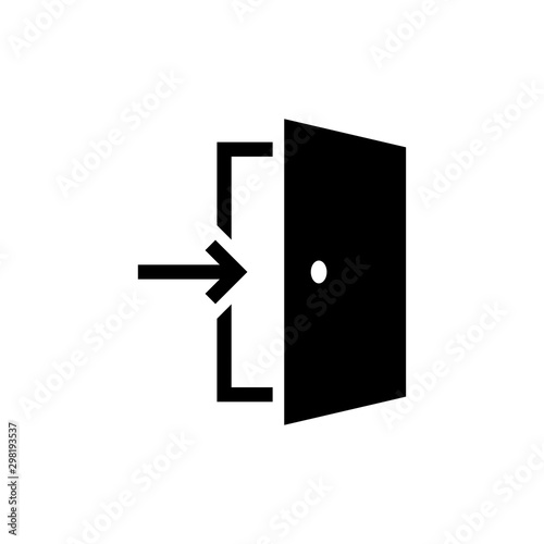 Door icon trendy