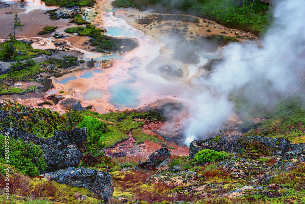 Paint Pots. Thermal Activity in Yellowstone National Park Paint Pots. Thermal Activity in Yellowstone National Park