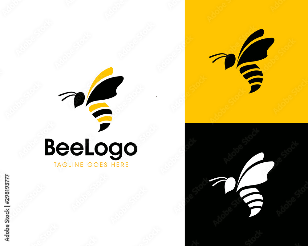 Bee concepts logo design vector Template - obrazy, fototapety, plakaty 
