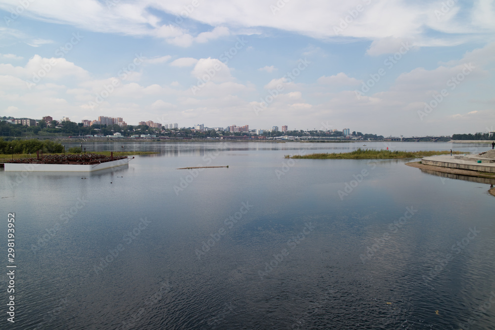 Irkutsk is an old city in Russia with a picturesque valley of the Angara River