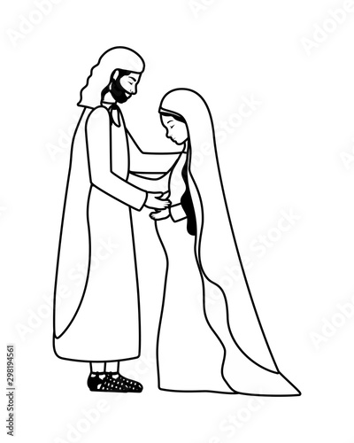 saint joseph and mary virgin pregnancy manger characters
