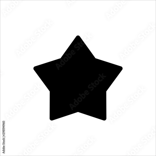Vector star icon. black star symbol of rate  rating or favorite symbol with trendy flat style icon for web site design  logo  app  UI isolated on white background