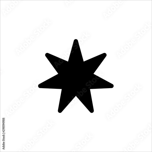 Vector star icon. black star symbol of rate  rating or favorite symbol with trendy flat style icon for web site design  logo  app  UI isolated on white background