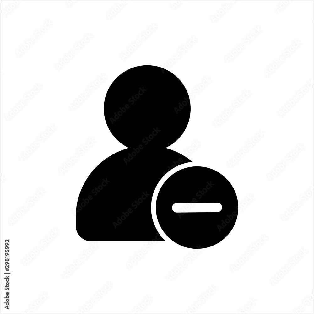 User with minus icon. symbol of business people with trendy flat style icon for web site design, logo, app, UI isolated on white background. vector illustration eps 10 User with minus icon. symbol of business people with trendy flat style icon for web site design, logo, app, UI isolated on white background. vector illustration eps 10