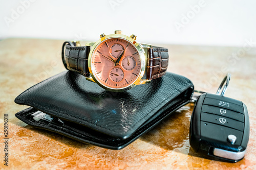 very expensive and stylish watch With wallet