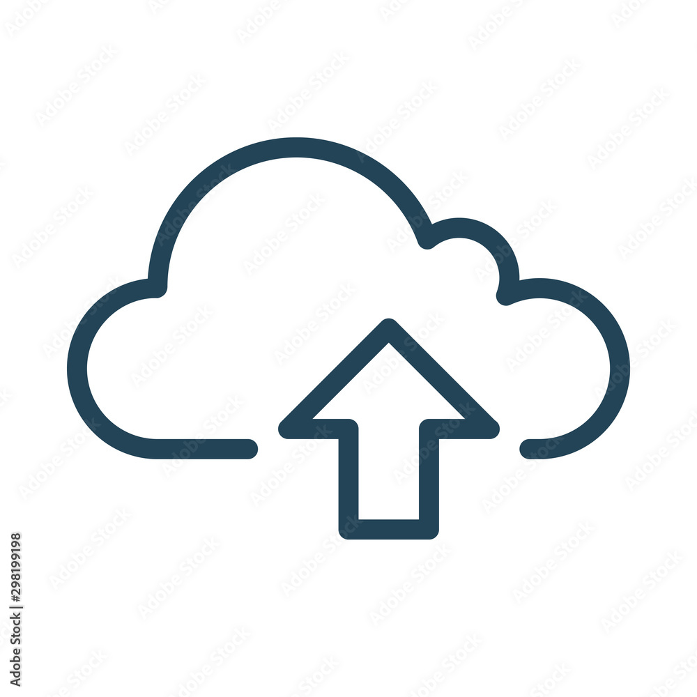 Upload to the cloud service. Cloud Computing Icon. Simple glyph style. Perfect symmetrical. Upload to the cloud service. Cloud Computing Icon. Simple glyph style. Perfect symmetrical.