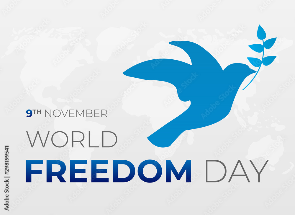 World Freedom Background Illustration with Dove World Freedom Background Illustration with Dove