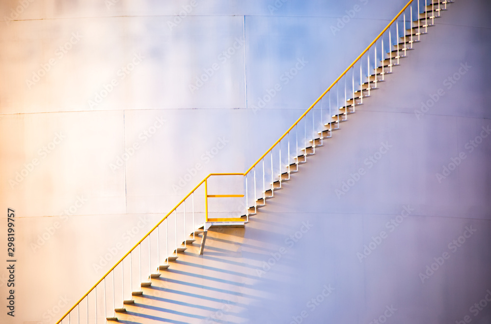 Fototapeta premium ladder against water tank in industry factory