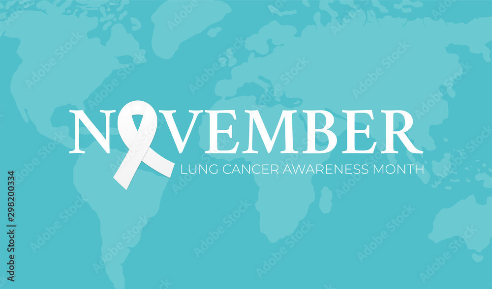 November Lung Cancer Awareness Month Background Illustration