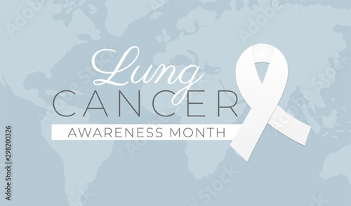 Lung Cancer Awareness Month Background Illustration
