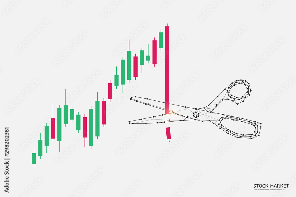 The particles, geometric art, line and dot of Business graph The particles, geometric art, line and dot of Business graph
