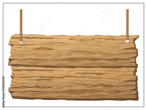 Vector wooden banner, sign posts or boards.